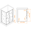 Душевой уголок RGW Passage 410824592-14 стекло прозрачное, профиль черный