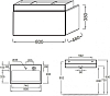 Тумба под раковину Jacob Delafon Terrace 80 EB1186-274, черный глянец