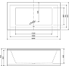 Акриловая ванна Cezares Plane 200x90 PLANE-200-90-49-W37