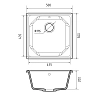 Кухонная мойка GranFest Unique U-500 терракот бежевый