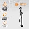 Смеситель Orange Steel для ванны, напольный, черный матовый, M99-336b