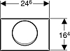Кнопка смыва Geberit Delta 11 115.101.00.1, сталь