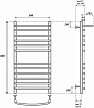 Полотенцесушитель электрический Point PN05158SPE П11 500x800 с полкой левый/правый, хром