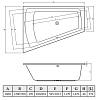 Акриловая ванна C-Bath Diana CBA00501L белый