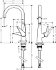 Смеситель для кухонной мойки Hansgrohe Talis S 72810000, хром