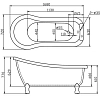 Акриловая ванна BelBagno BB20-1700/BB04-SUP/BB-LEG-LION-ORO белый