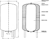 Расширительный бак водоснабжения Stout STW-0002-000100 вертикальный