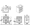 Тумба с раковиной Vitra Root Groove 60 69417 серый