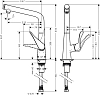 Смеситель для кухни Hansgrohe Metris 14785800 сталь