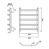 Полотенцесушитель водяной Domoterm Лаура Лаура П5 500x700 хром