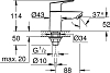 Смеситель для раковины Grohe BauLoop 20422001, хром