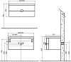 Раковина 92 см BelBagno Senso SENSO-920-LVB