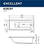 Акриловая ванна Excellent AURUM WAEX.AUR17WH белый