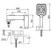 Смеситель для ванны с душем Raglo R01.30.06 черный