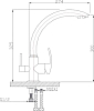 Комплект кухонная мойка Mixline ML-GM16 525109 серый + смеситель Granula GR-2125