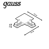 Коннектор L-образный Gauss TR134