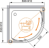 Душевой уголок Cezares Porta R2 90 C Cr IV