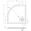 Душевой поддон из искусственного камня BelBagno TRAY-MR-UNO-R-90-550-35-W-CR 90x90, белый