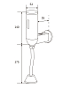 Механизм слива для писсуара beWash Photocell BWAM0UT309 хром