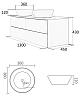 Тумба под раковину Orange Otto Ot-130TuMDF+B08-360W белый