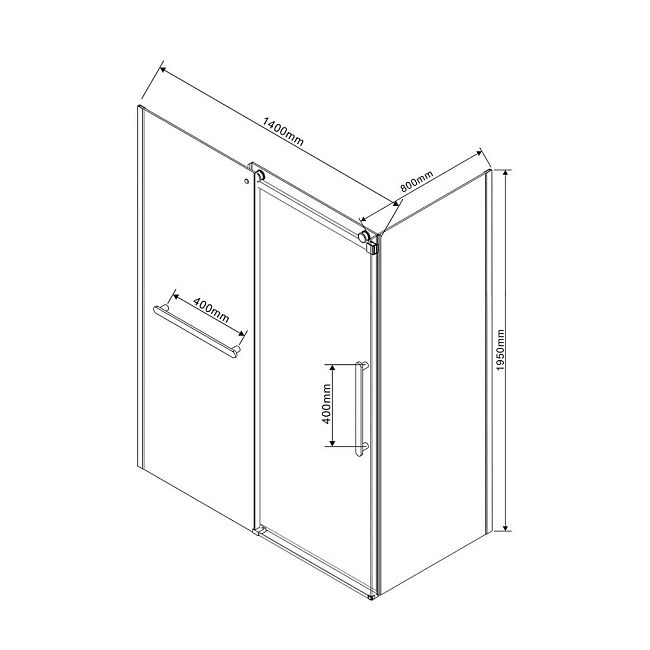 Душевой уголок Vincea Como Soft VSR-1CS8014CLB 140x80, черный, стекло прозрачное