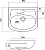 Раковина Santek Азов 1WH112449 45 см.