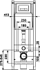 Инсталляция для унитаза Berges Wasserhaus Atom 410 040340 с черной клавишей смыва