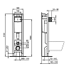 Инсталляция Ideal Standard ProSys Eco Frame M W660101 с унитазом Eurovit Rimless безободковый Cut Rimless c сиденьем микролифт E131801, комплект