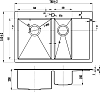 Кухонная мойка Zorg Inox PVD 5178-2-L GRAFIT, графит