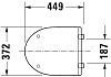 Крышка-сиденье для унитаза Duravit DuraStyle Basic 0020710000 петли нерж. сталь