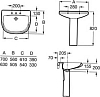 Раковина 70 см Roca Dama 320321001