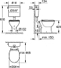 Напольный унитаз Grohe Bau Ceramic 39560000 безободковый