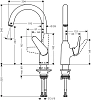 Смеситель для кухни Hansgrohe Focus 71802800 серый