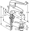 Смеситель для раковины Kludi Medi Mix 332710564, хром