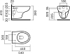 Подвесной унитаз Sanitana Munique N555661arona + гигиенический душ