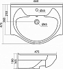 Тумба с раковиной Aquaton Лиана 65 1A1657K0LL010, белый