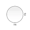 Зеркало Corozo Окко 770 SD-00001359, без подсветки