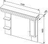 Зеркало-шкаф Aquanet Греция new 110