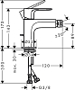 Смеситель для биде Hansgrohe Rebris S 72210000, хром