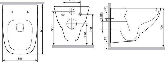 Унитаз подвесной безободковый Am.Pm X-Joy C851701SC с сиденьем микролифт, белый
