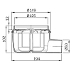 Трап Aco ShowerPoint для душа, 15 x 15 см, без решетки, черный, 2500.05.00