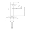 Смеситель для раковины Haiba HB10815 сталь