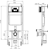 Комплект унитаз с инсталляцией beWash Vettern 74P04MK82601 белый, с кнопкой смыва, хром матовый