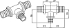 Тройник Rehau Rautitan MX 63-32-63