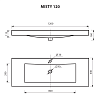 Тумба с раковиной Misty София 120 СО000002825 белый