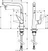 Смеситель для кухонной мойки Hansgrohe Talis S 72820800, сталь