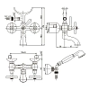Смеситель для ванны с душем Paini Liberty 17OT105 бронза, белый