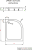 Поддон для душа 100х80 см Radaway Laros SLE81017-01L