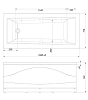 Акриловая ванна Sole Quadro MRV0055 белый