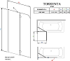 Шторка для ванной Radaway Torrenta PND 100 стекло графит L